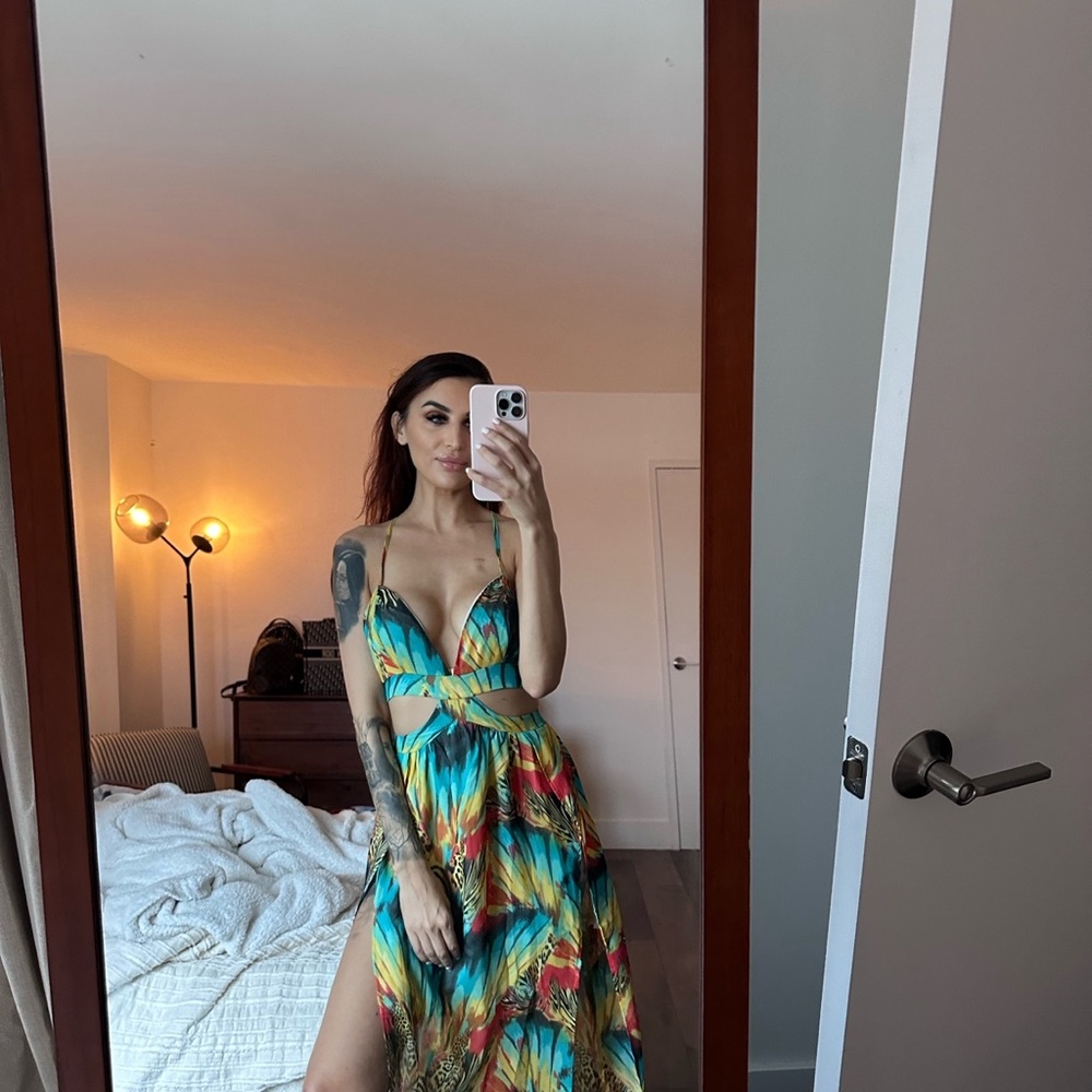 Vibrant Multicolor Maxi Dress